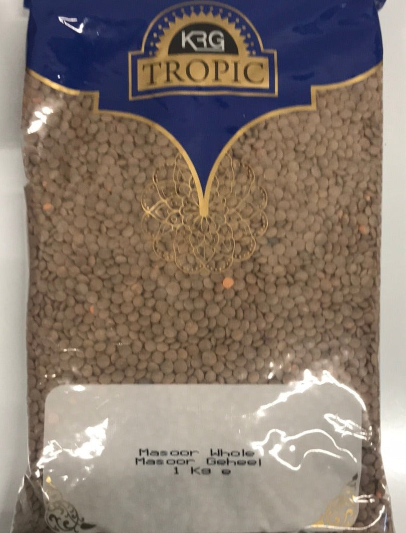 KRG Whole Brown Lentils ( Masoor dal ) 1Kg