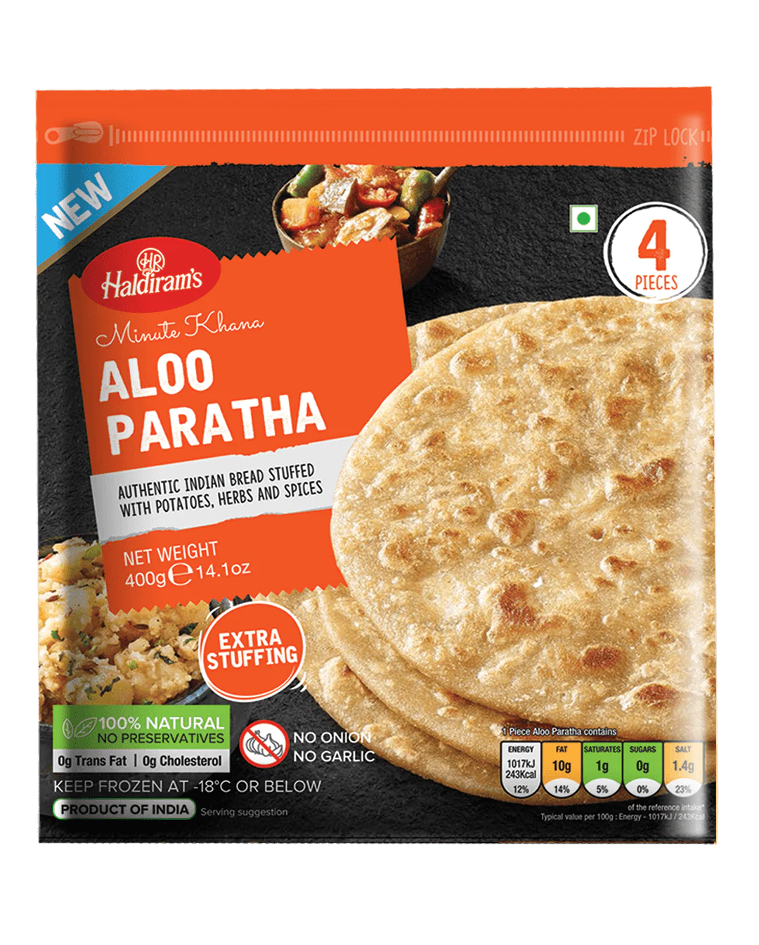 Haldiram's frozen Aloo paratha