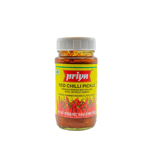 Priya Red Chilli Pickle (without Garlic) 300g