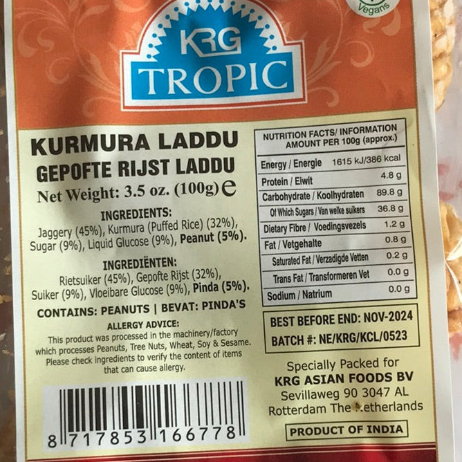 KRG Gajak Laddu Mamra 100g (6 Pieces)