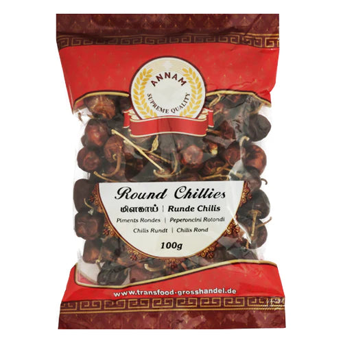 Annam Dried Red Chillies (ROUND) 100g Extra Hot